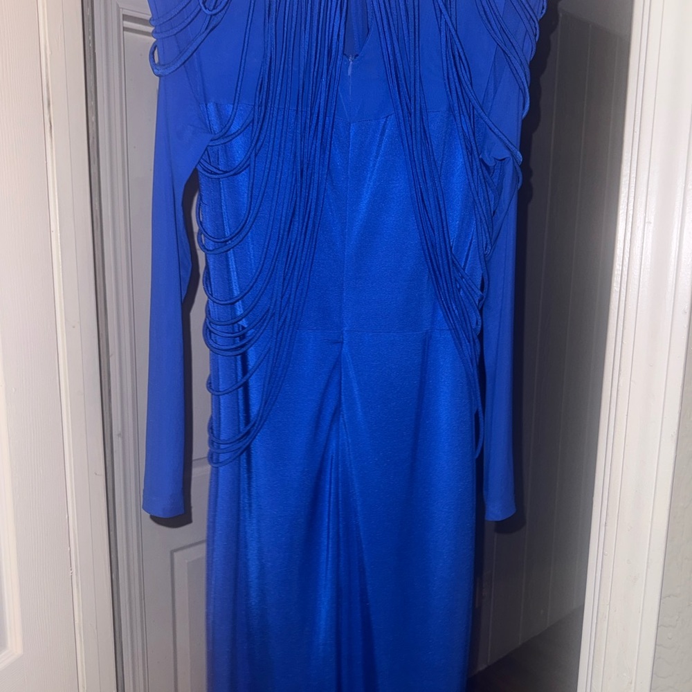 Fashion Nova All Eyes On Me Midi Dress - Royal blue Long Sleeve Bodycon Dress - Picture 6 of 6